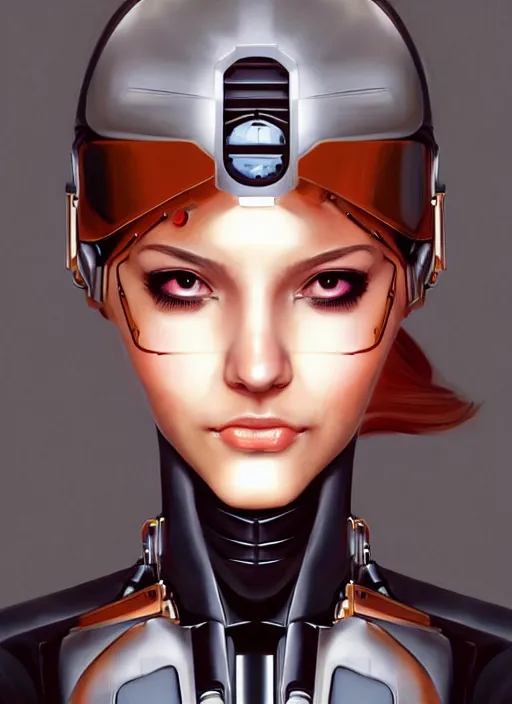 Image similar to portrait of a cyborg woman who turns her head to the ((((((right))))) left+160 (((((up))))) (((((down))))) by Artgerm,eyes closed , biomechanical, hyper detailled, trending on artstation