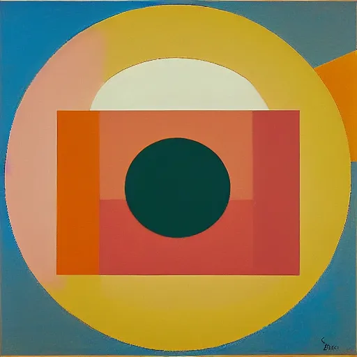 Image similar to suprematism painting of different shapes, rectangle, circles, highly detailed, by kasimir malewitsch
