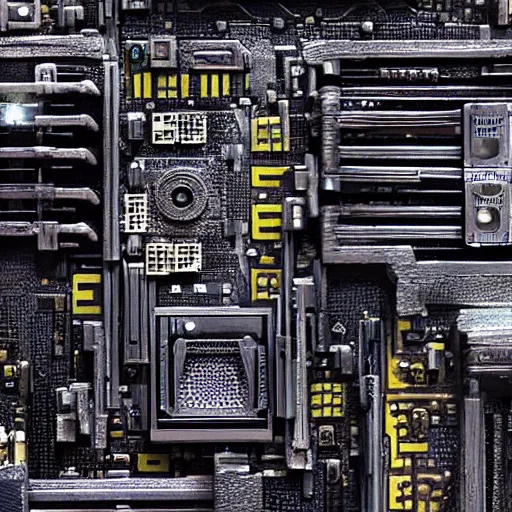 Prompt: close-up of a computer motherboard edited to look like an ancient city, unreal render, octane, 4k, extremely detailed