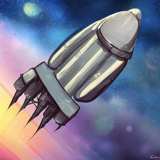 Prompt: space ship digital art by charlie bowatter , high definition