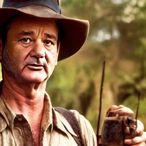 Image similar to bill murray as indiana jones