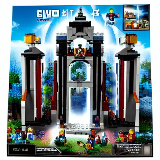 Prompt: Heaven's Gate Lego Set