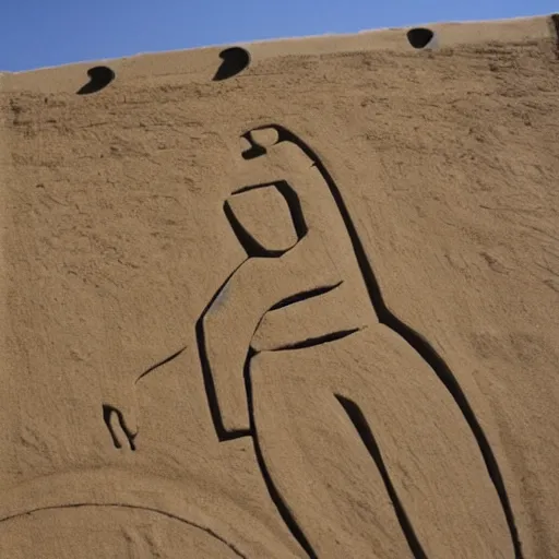 Prompt: sand sculpture of basketball player dunking into net