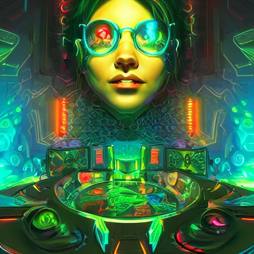 Image similar to skill magic geek inside matrix deepdream radiating a glowing aura stuff loot legends stylized digital illustration video game icon artstation lois van baarle, ilya kuvshinov, rossdraws,