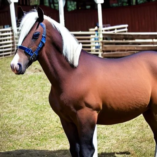 Image similar to Obese Anthro Horse at a County Faire