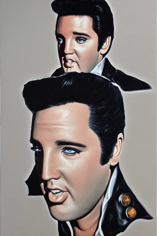 Image similar to elvis presley starring as jerry seinfeld on seinfeld, oil on canvas, intricate, portrait, 8 k highly professionally detailed, hdr, cgsociety