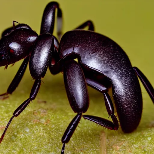 Image of Black Ant Eats A Rotten Mango Macro Closeup-WE163162-Picxy