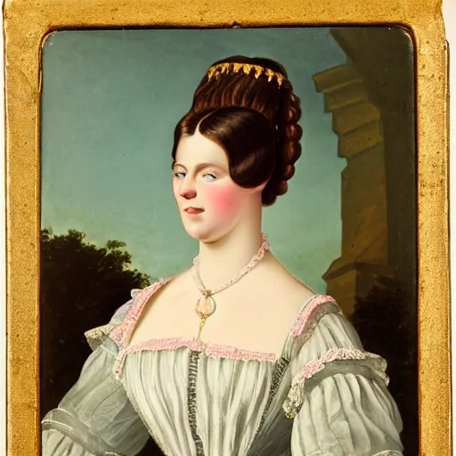 Image similar to a portrait of a german young adult princess, circa 1 8 5 4