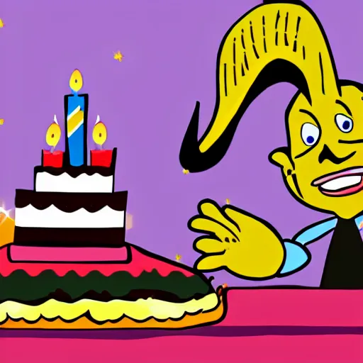 Image similar to the devil at his birthday party