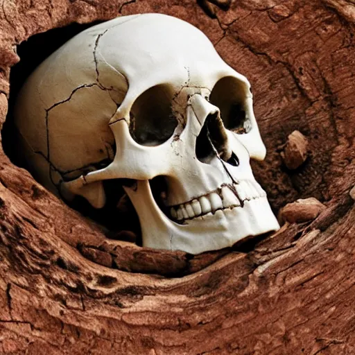 Image similar to human skull with big hole on top