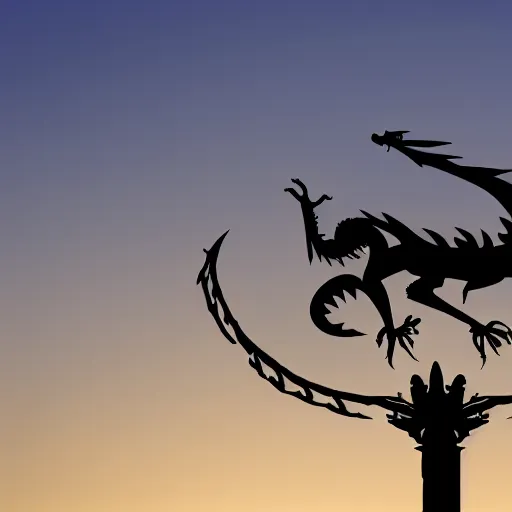 Image similar to silhouette of a dragon skeleton, backlit, 4 k