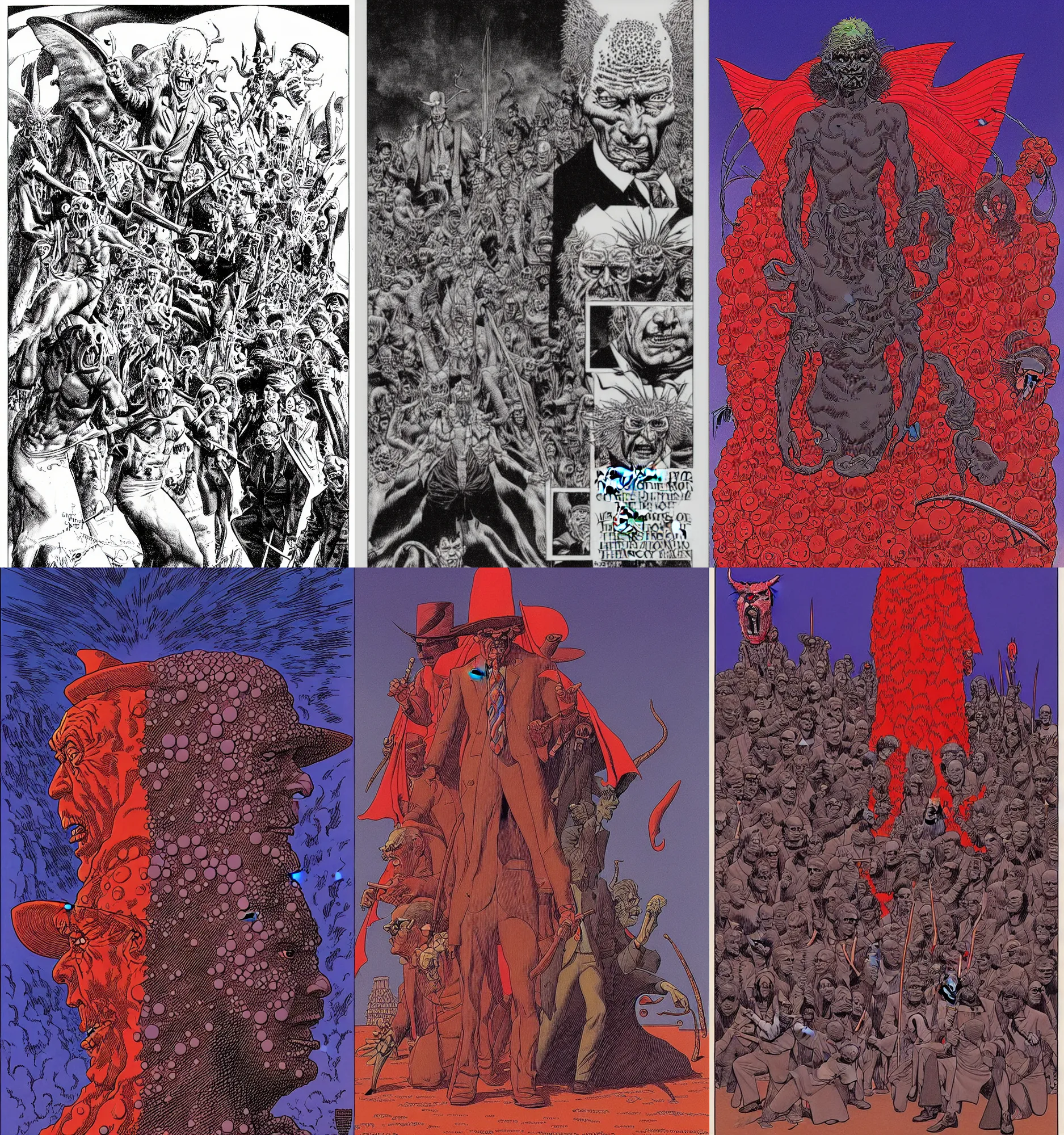 Image similar to the demonology of modern politics, by jean giraud