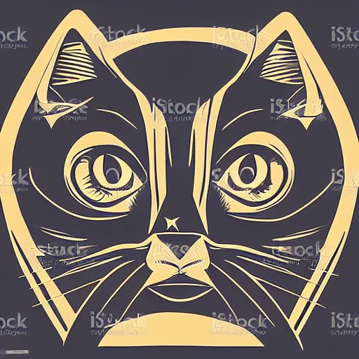 Image similar to futuristic cat in the style of vector art