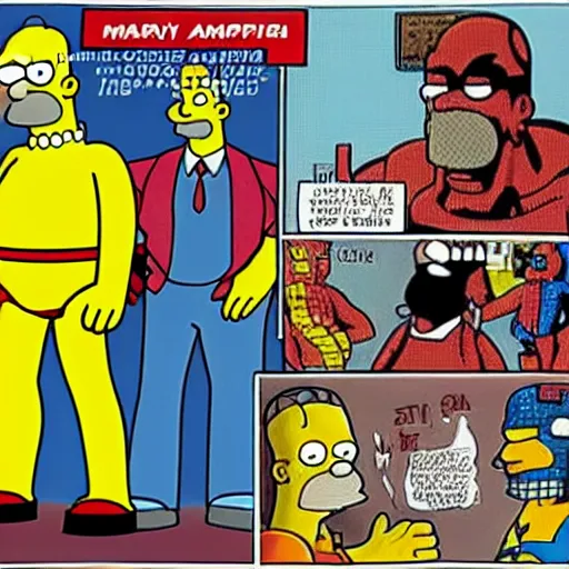 Prompt: Homer Simpson as a Marvel superhero,