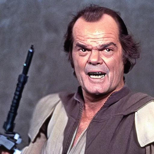 Image similar to jack nicholson in star wars