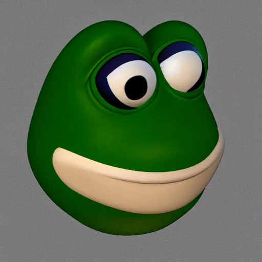 Image similar to realistic pepe the frog, 8 k, blender render, ultra realistic