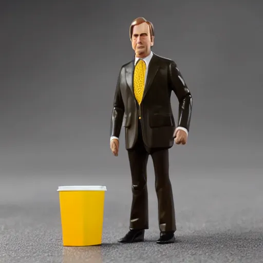 Image similar to saul goodman plastic mcdonalds toy realistic photo