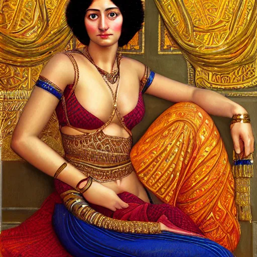 Image similar to beautiful_golden_portrait_of_a_Ashoka_ clone wars Grand_girl body Odalisque_intricate_oil_paintingby Jo hn_William_Godward_by_Anna_Dittman_by J-H 768-C2.0