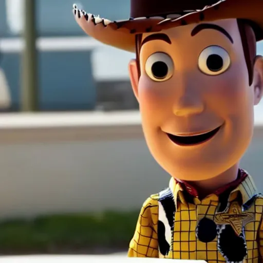 Image similar to Woody from Toy Story in Better Call Saul with Kim Wexler