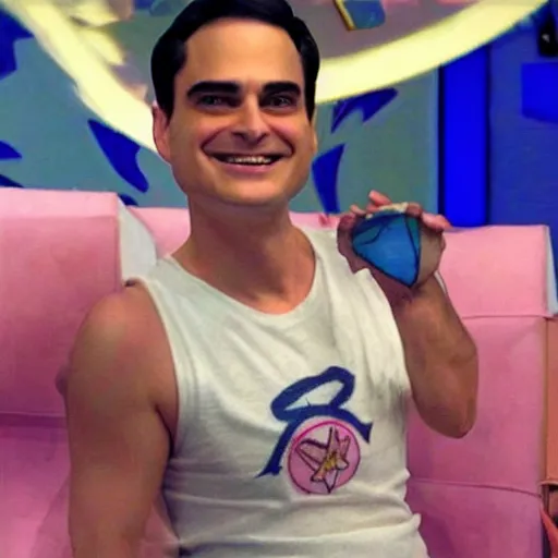 Prompt: “ ben shapiro shows off the sailor moon tattoo on his chest ”