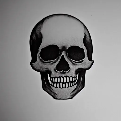 Image similar to ink dropped in water in shape of skull