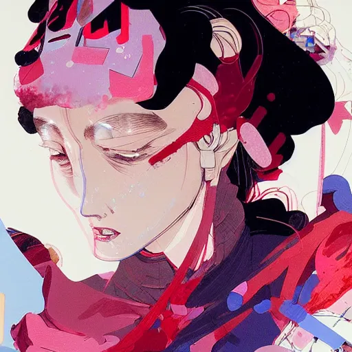 Image similar to prompt : fashion tv character portrait soft light painted by james jean and katsuhiro otomo and erik jones, inspired by akira anime, smooth face feature, intricate oil painting, high detail illustration, sharp high detail, manga and anime 1 9 9 9