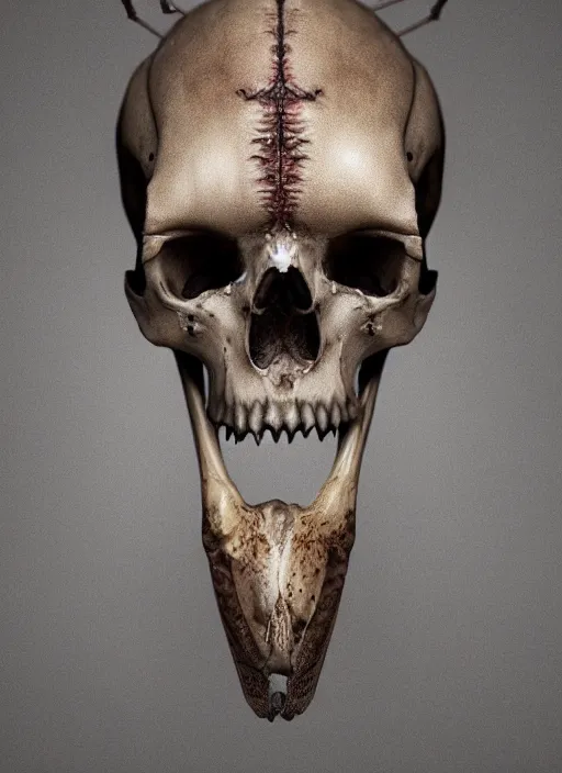 Prompt: hyper realistic photography of intricate renaissance bone skull insect lobster cinematic, symmetric detailed, artstation, cgsociety