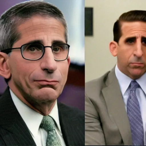 Prompt: Anthony Fauci as Michael Scott on the office