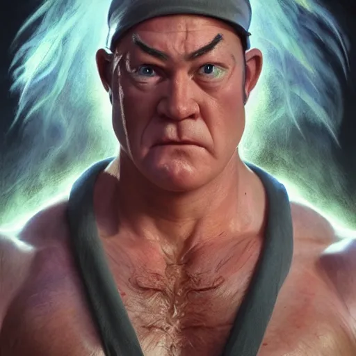 david koechner as akuma street fighter, 4 k, ultra, Stable Diffusion