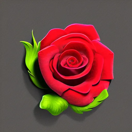 Prompt: custom logo in the shape of a rose, highly detailed, 4k, sharp focus, gradient, depth of field, primary colors, artstation, cgsociety, octane render,