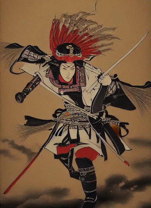 Prompt: samurai jetstream sam, feudal japan, painting, high quality, [ [ [ revengeance ] ] ]