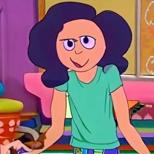 Image similar to A still of Steven Quartz from Steven Universe in ICarly (2007) low quality, vhs quality,