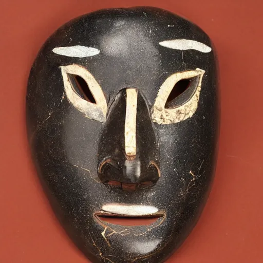 Prompt: Kintsugi marble Mask used in African cultural ceremony, 8k