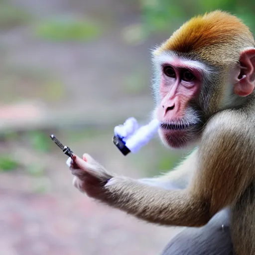 Image similar to monkey smoking a joint