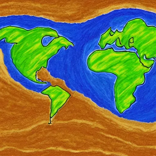 Prompt: planet earth drawn on Microsoft Paint 2009