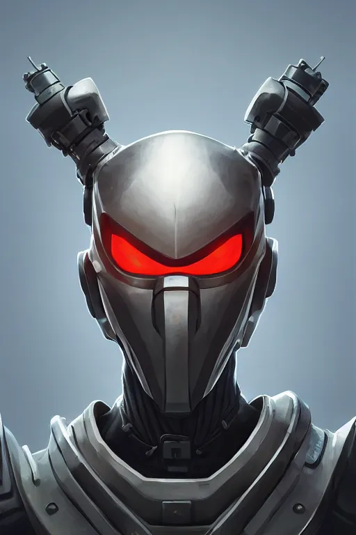 Image similar to epic mask helmet robot ninja portrait stylized as fornite style game design fanart by concept artist gervasio canda, behance hd by jesper ejsing, by rhads, makoto shinkai and lois van baarle, ilya kuvshinov, rossdraws global illumination radiating a glowing aura global illumination ray tracing hdr render in unreal engine 5