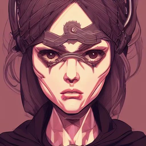 Image similar to techwear occultist, chaos magick, leviathan cross, androgynous, beautiful, detailed symmetrical close up portrait, intricate complexity, in the style of artgerm and ilya kuvshinov, cel shaded