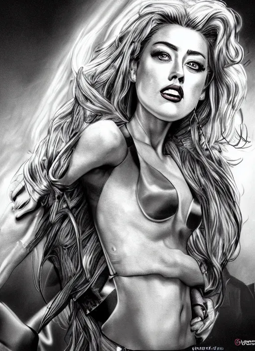 Prompt: amber heard as a bill Ward cartoon, detailed digital art, trending on Artstation