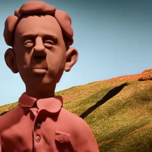 Image similar to a cinematic photograph still of polo g made out of clay, in claymation