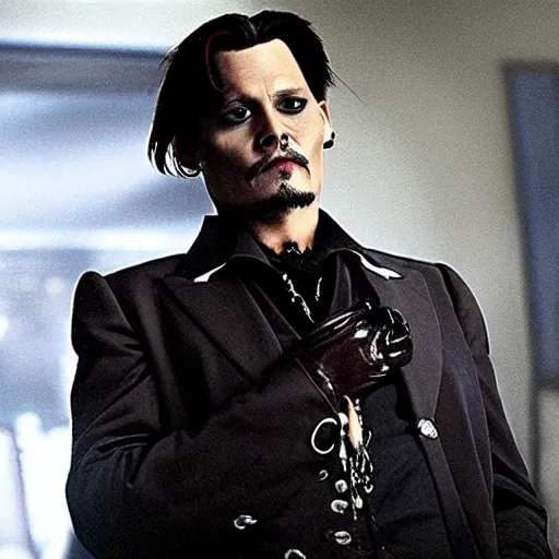 Prompt: johnny depp as a vampire, true blood