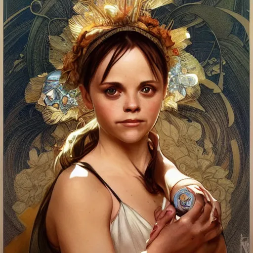 Prompt: amazing lifelike award winning pencil illustration of Christina ricci trending on art station artgerm Greg rutkowski alphonse mucha cinematic