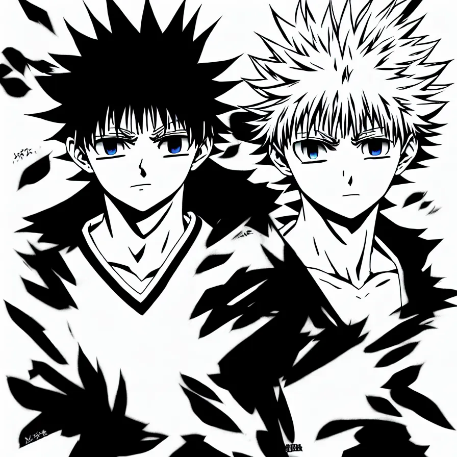 Image similar to killua zoldyck, 4 k resolution, comic style ， by miura kentaro, ultra detailed,