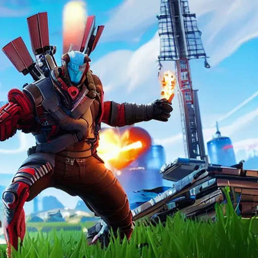 Image similar to ronin from guardians of the galaxy in fortnite