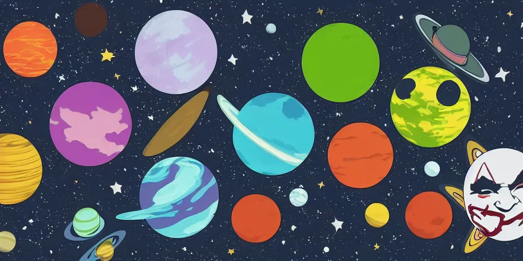 Image similar to Joker, planet, space, galaxy