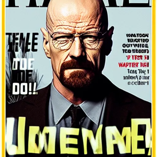 Prompt: TIME magazine cover about Walter White