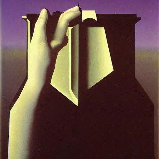 Image similar to the problem of evil, philosopy, by magritte