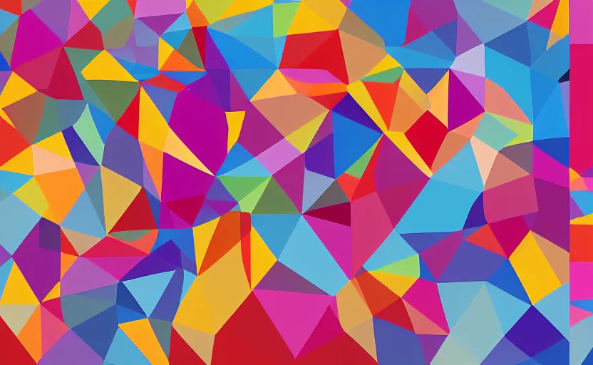 Prompt: colored geometric shapes, graphic style by Matt W. Moore