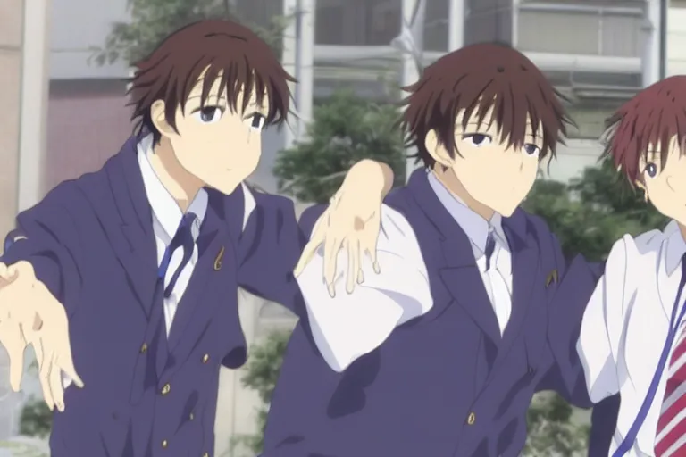 Image similar to Two handsome guys, Kyoto Animation