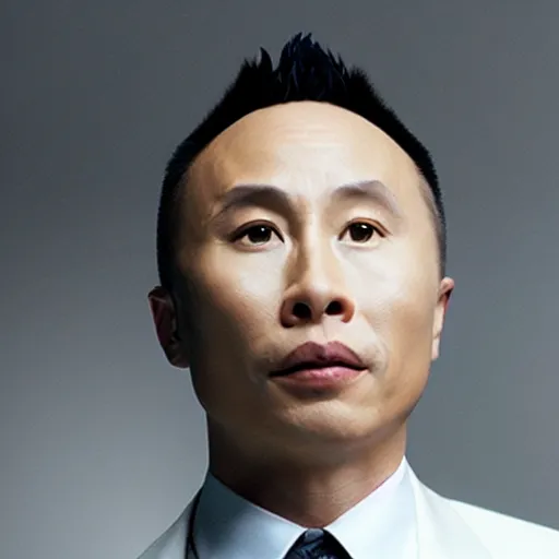 Image similar to bd wong as whiterose, in the style of hideki anno, inspired by evangelion, photorealistic, epic, super technical, cinematic still