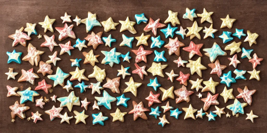 Image similar to stars represented as cookies